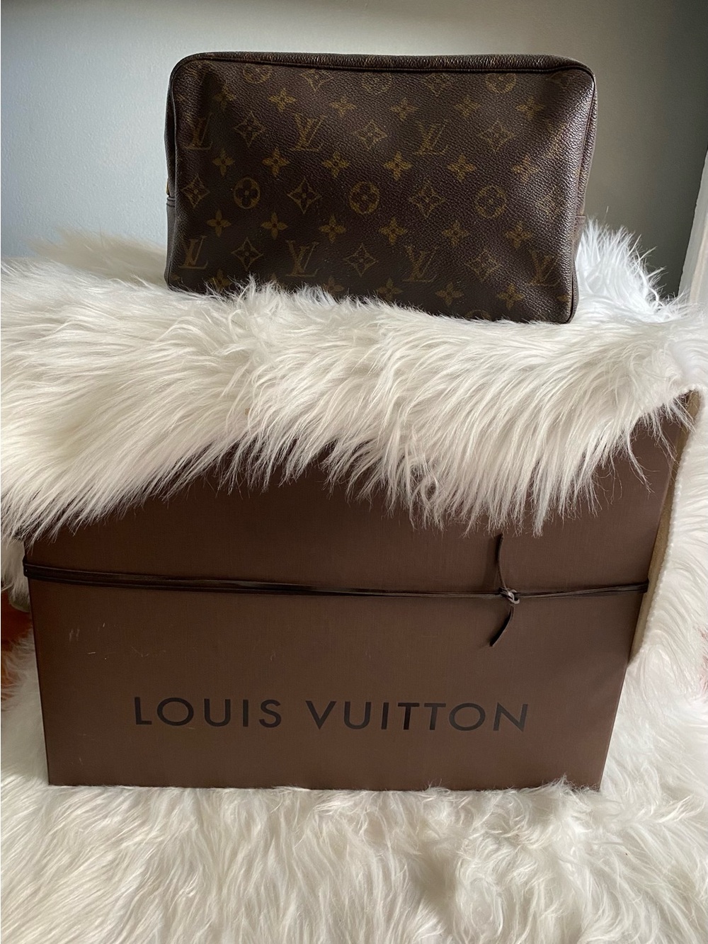 Louis Vuitton Vintage Monogram Toiletry Bag with certificate of authenticity